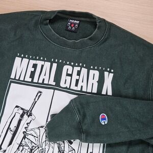 H33M Metal Gear X Sweatshirt Men MD Green Tactical Espionage Action Graphic Crew